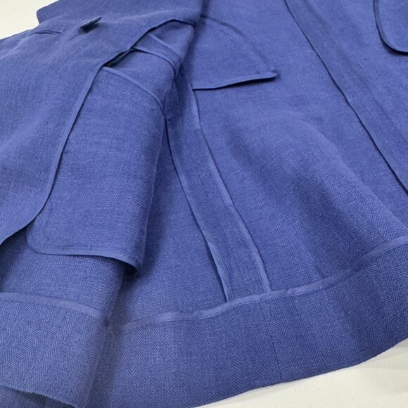 Sonia Rykiel Navy Linen Suit – Blazer & Wide-Leg Pants - Picture 6 of 15